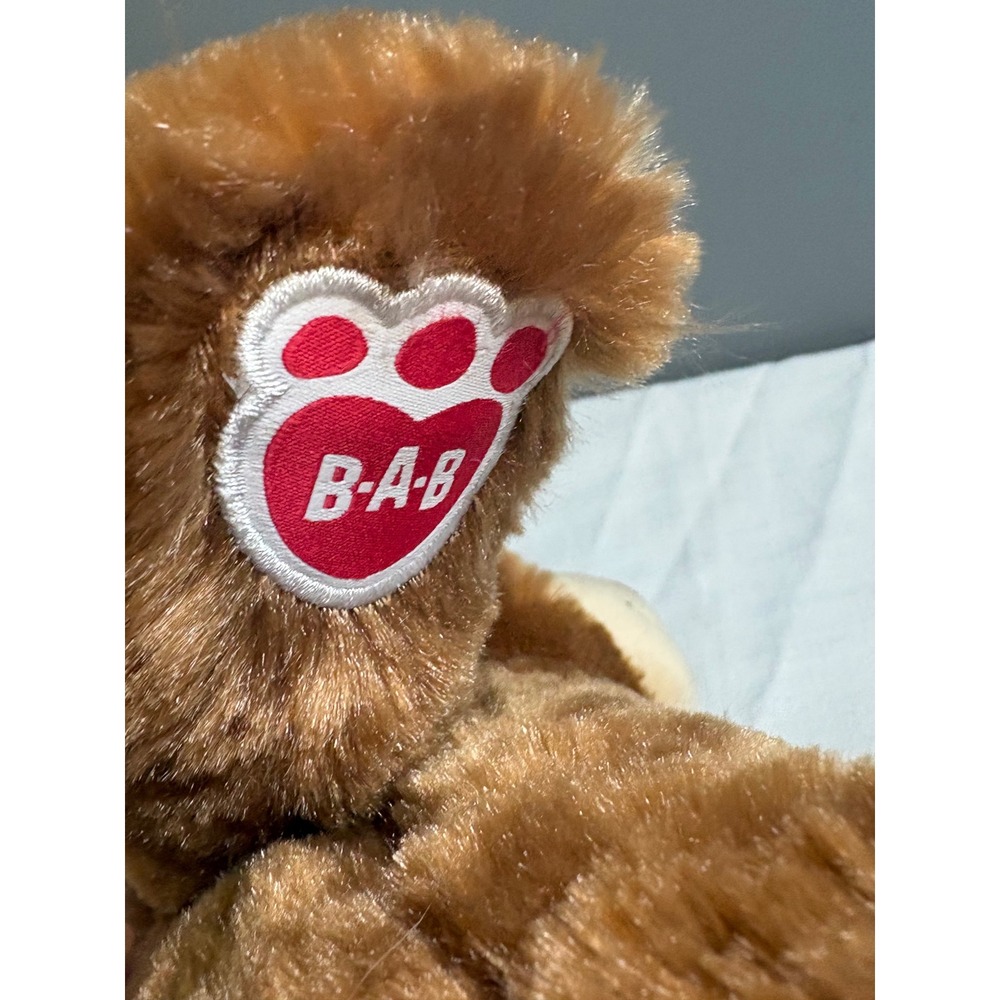 Build-A-Bear Workshop Classic Brown Teddy Bear Plush Stuffed Animal Red Heart - Picture 3 of 4